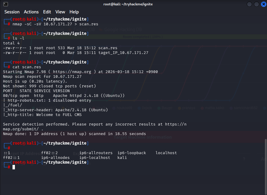 Nmap Scan Result